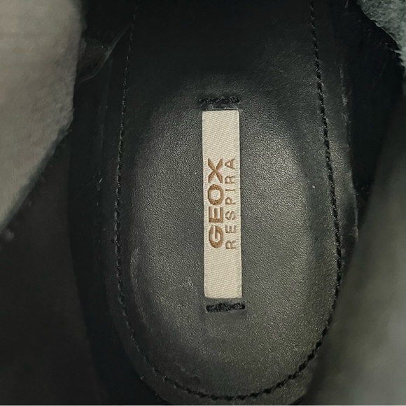 Geox Respira Italian Patent Wedge Zipper Buckle Ankle Boots-Black-Women EU 39 - Picture 15 of 16